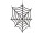 Spinnennetz Scream schw. Watte/Filz, beidseitig B 38 x H 49 x T 0.5cm