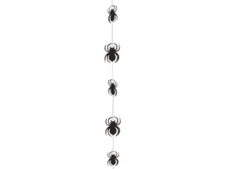 Spinnen-Kette Scream 7-tlg. schwarz, Watte, beidseitig B 12 x L 150 x T 1cm