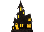 Geisterhaus mit Licht Scream schwarz/orange  Watte/Filz,...