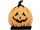 Kürbis auf Platte Scream orange/schwarz, Watte/Filz, B30 x H36.5 x T5cm, 1-seitig