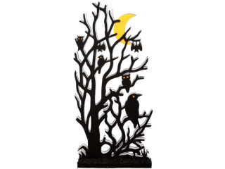 Geisterbaum Scream schwarz/orange  Watte/Filz, B 32 x H 68 x T 5cm