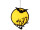 Mond/Fledermaus-HängerScream orange/schwarz  Watte/Filz, B 45 x H 53 x T 1cm 1-seitig