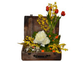 wooden suitcase "antique-art" 40 x 32 x 11cm