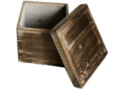 Holzbox Deckel Antik-Art L braun/vintage L 26 x B 26 x H 21cm