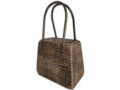 sac en bois "style antique" 19,5 x 12 x h 31cm