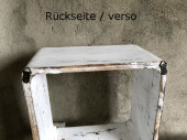 Dekowürfelset Antik-Art quadratisch white-washed, 3-tlg. 36/43/50 x 36/43/50 x T 20cm