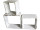 Dekowürfelset Antik-Art quadratisch white-washed, 3-tlg. 36/43/50 x 36/43/50 x T 20cm