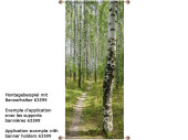 bannière textile forêt de bouleaux/chemin 75 x 180cm