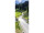 Textilbanner Wanderweg Alpen grün/blau  75x180cm Schlauchnaht oben+unten