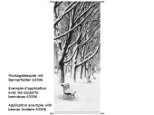 Textilbanner WinterbankBäume schwarz/weiss 75 x...