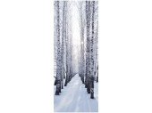 Textilbanner Winterbirkenwald schwarz/weiss 75 x 180cm...