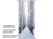 Textilbanner Winterbirkenwald schwarz/weiss 75 x 180cm...