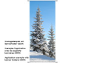 Textilbanner 2 Schneetannen blau/weiss 75 x 180cm...