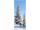 Textilbanner 2 Schneetannen blau/weiss 75 x 180cm Schlauchnaht oben+unten