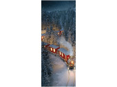Textilbanner Polar-Express weiss/blau 75 x 180cm...