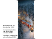 Textilbanner Polar-Express weiss/blau 75 x 180cm...