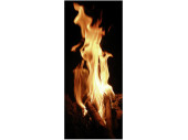 Textilbanner Feuerflammen gelb/schwarz  75x180cm Schlauchnaht oben+unten
