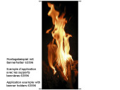 Textilbanner Feuerflammen gelb/schwarz  75x180cm...