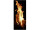 Textilbanner Feuerflammen gelb/schwarz  75x180cm Schlauchnaht oben+unten