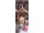 Textilbanner Holzlaterne/Kerze braun/rot-weiss 75 x 180cm Schlauchnaht oben+unten