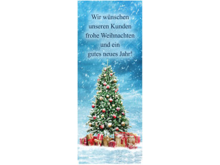 Textilbanner Kundenwunsch blau-grün-weiss 75 x 180cm Schlauchnaht oben+unten