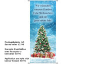 Textilbanner Kundenwunsch blau-grün-weiss 75 x 180cm Schlauchnaht oben+unten