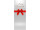 Textilbanner Merry Xmas silber mit roter Schleife 75x180cm Schlauchnaht oben+unten