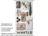 bannière textile boîtes cadeaux hiver...