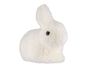 lapin de neige blanc polystyrène "couché" 22 x h 19cm