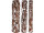 Baumstämme Oslo 3er Set gross rostbraun-weiss, 60cm hoch Ø 16 / 11 / 7,5cm