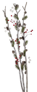Zweigbündel wood-berry 118cm grün-braun-rot, 3-tlg.