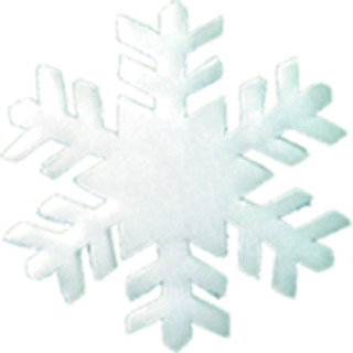 Schneekristall weiss Watte Ø 17cm schwer entflammbar ca. 15mm dick