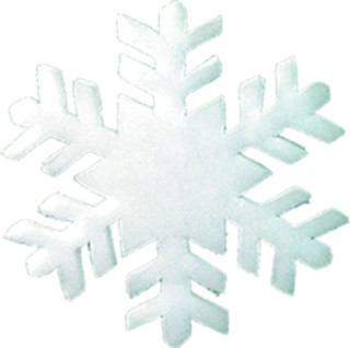 Schneekristall weiss Watte Ø 29cm schwer entflammbar ca. 20mm dick