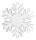 Schneekristall weiss Watte Ø 50cm schwer entflammbar ca. 4cm dick