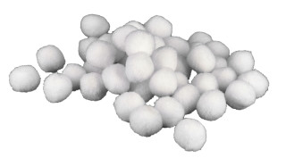 Schneebälle Mini ca. 48 St. Watte weiss Ø 2cm