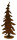 Tannenbaum schief rosteffekt auf Platte, H 60cm  B 24cm Metall