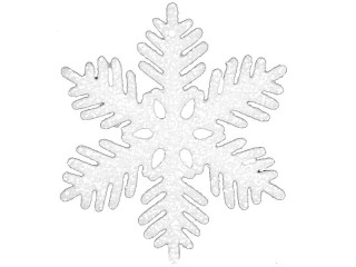 Eiskristalle weiss/Glimmer Ø10cm 12 Stk./Btl.