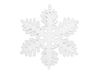 Eiskristalle weiss/Glimmer Ø 15cm 6 Stück