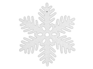 Eiskristalle weiss/Glimmer Ø 28cm 3 Stück