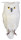 Schnee-Eule stehend weiss 35cm hoch x 15 x11cm Kunststoff/Federn