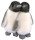 Pinguin-Paar "Polar" H 22cm 21 x 15cm, weiss-grau