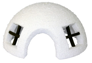 Iglu Styropor beflockt klein weiss, Ø 30 x H 15cm