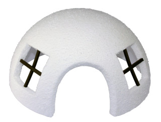 Iglu Styropor beflockt gross weiss, Ø 50 x H 25cm