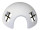 Iglu Styropor beflockt gross weiss, Ø 50 x H 25cm