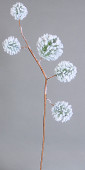 Kiefernkugelzweig  5 Kugeln grün/weiss 71 cm