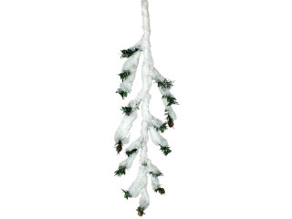 Schneetannenzweig weiss/gr. 70cm lang x Ø 25cm