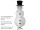 Schneemann weiss/schwarz Nylon, zum Hängen H100xØ50cm zusammenfaltbar