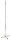 Metallständer Chrom H 120cm 3-tlg. 2 Ringe Ø 4cm in Höhe 35 + 72cm