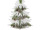 Tanne Winterland grün/weiss Watte/Filz, Schnee/Glitter H 39cm B 21 x T 6cm
