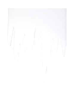 Eiszapfenfries weiss 67cm breit x 90cm hoch Watte schwer entflammbar